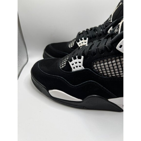Air Jordan 4 Sneakers Mens Size 9.5 White Thunder Black White - Picture 7 of 12